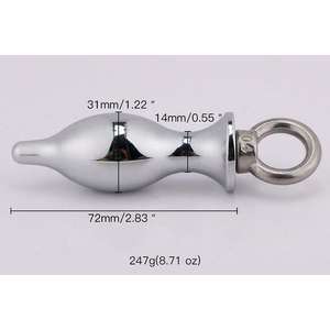 Bouchon anal vaginal en acier inoxydable 304 avec anneau métallique, durable, étanche, jouet sexuel pour le plaisir - Product Image 5