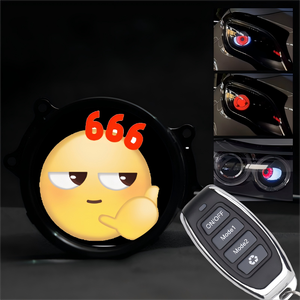 Petits phares projecteurs à LED personnalisés en aluminium USB 12V symétriques avec yeux de démon, universels pour F150 Q50, RGB, antibrouillard/conduite - Product Image 2