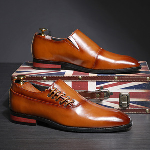 Zapatos Oxford Formales Hechos a Mano para Hombre, Zapatos de Vestir Negros con Parte Superior de PU Antideslizante para Primavera y Otoño - Product Image 1