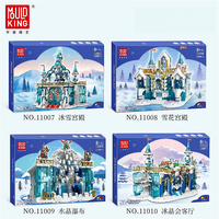 Mould King 11007-11010 MOC Frozen Paradise Crystal Falls, Modelo de Ladrillos de Plástico para Adultos, Regalo, 1098 Piezas, Juego de Bloques de Construcción