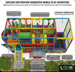 Remolque de juegos infantiles móvil personalizado para interiores con trampolín, piscina de bolas y tobogán <span class=keywords><strong>en</strong></span> espiral - <span class=keywords><strong>Centro</strong></span> de juegos blandos portátil para <span class=keywords><strong>alquiler</strong></span> <span class=keywords><strong>en</strong></span> eventos - Product Image 3