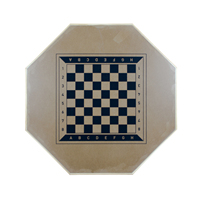 Jeu de société Crokinole 30 pouces, 2 en 1 Crokinole et dames avec surface de jeu en bois octogonale, jeu de société de table canadien