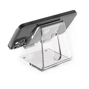 Soporte de Teléfono Portátil de Acrílico Transparente, Ecológico y Ligero <span class=keywords><strong>para</strong></span> Escritorio - Product Image 3