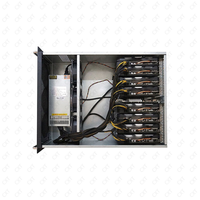 Stabilitas Yang Baik 5.2Cm Jarak 8 Kartu Grafis Rack Server Kasus 4u Gpu Case Komputer