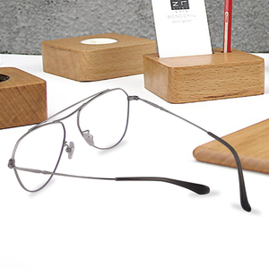 <span class=keywords><strong>Double</strong></span> <span class=keywords><strong>Pont</strong></span> Rose Or Chine En Gros Fantaisie Rétro Dames Titane Mode Lunettes Cadre - Product Image 4