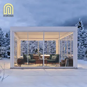 Realgres Gazebo Gazebo alüminyum çerçeveli güneşlik otomatik açılış panjur Pergola sistemleri