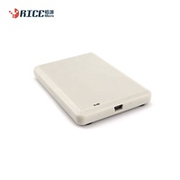 Lector de tarjetas portátil de escritorio Rice Micro 13,56 MHz RFID HF NFC 15693 con fuente de alimentación de interfaz USB
