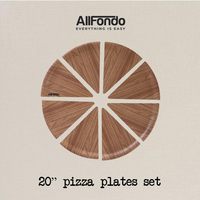 Ensemble de vaisselle en mélamine en bois de tranche de pizza de 10 pouces BPAFree Durable lave-vaisselle Fun Pizza Style rustique élégant pour Pizza Ensemble de 20