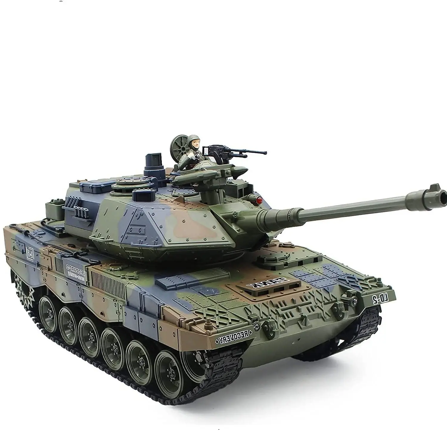 1:18 alman leopar ordu 2.4G RC tankı titreşim duman lansmanı mermi ile, çocuklar ve yetişkin için savaş tankı askeri oyuncaklar araçlar