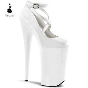Scarpe con plateau super alto YZ 10 pollici-26 cm, con lacci, nere, da sposa, sexy, per discoteca, performance, taglie forti - Product Image 3