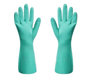 Gants de protection pour les mains SIZA, doublure en flocage vert, durables, résistants aux produits chimiques, aux acides, aux alcalis et aux huiles, pour le nettoyage de la <span class=keywords><strong>cuisine</strong></span> et la maison - Product Image 2