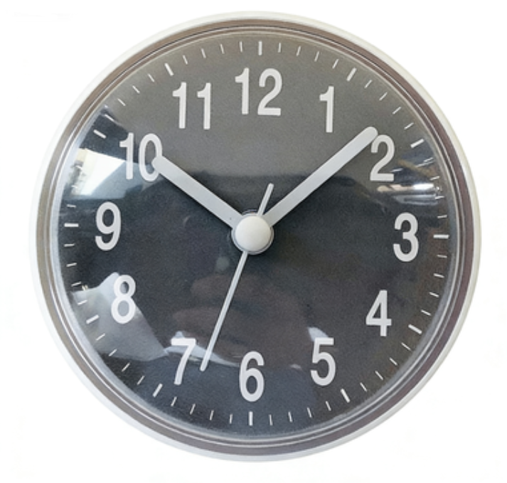 Horloge à ventouse (gris, 7 cm)