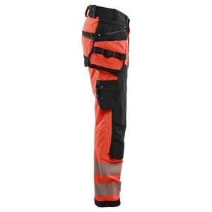BLAKLADER - 112216485599C56 Hi-Vis <b>trousers</b> 4-way <b>stretch</b> Red hi-vis/<b>black</b> - EAN 7330509907115 HI-VIS WORKWEAR - Product Image 4