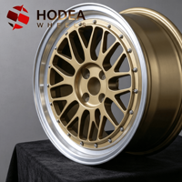 Jantes forgées rétro en mesh 2 pièces de 16/17/18 pouces, personnalisées 4x98 4x100 4x108 4x114.3 pour voitures JDM, tuning européen, et restomod.