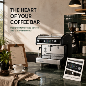 Máquina de Espresso Comercial Semiautomática Italiana de Doble Cabezal con Control Eléctrico para Cafeterías y Tiendas en Franquicia - Product Image 1