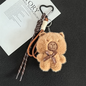 QYS Lindo Llavero de Peluche de Capibara, Animal de Peluche de Delfín, Colgante Suave para Mochila, Adorno para Bolso, Premio de Máquina de Garras - Product Image 3