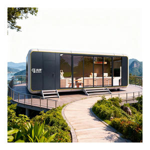 フォーシャン豪華移動可能20フィート40フィートコンテナカプセルハウスプレハブ飛行船ポッドプレハブスペースミニマリストハウス - Product Image 1