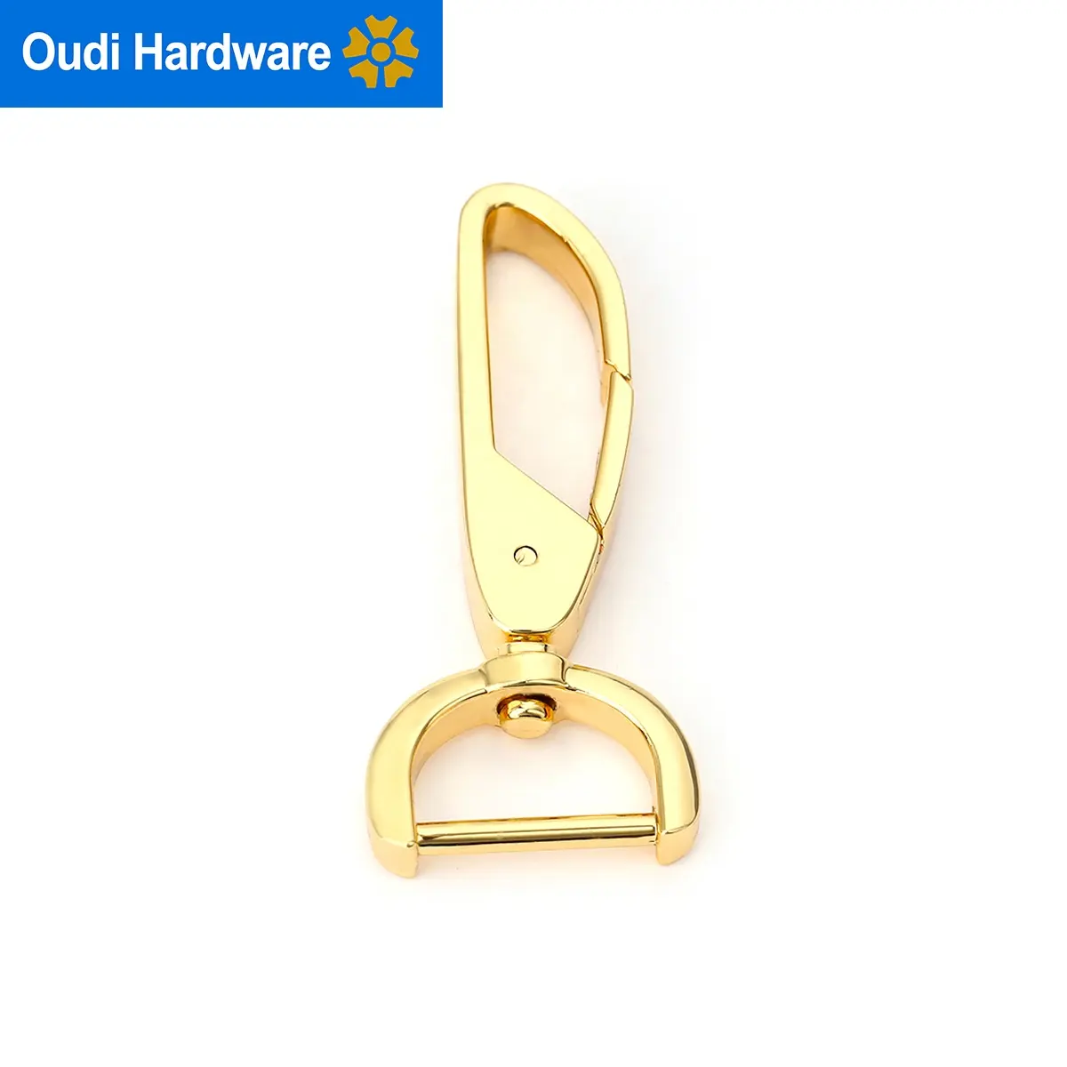 Light Gold D ring Bags Snap Hook, Spring Metal Swivel Handbag Hooks Purse Hardware