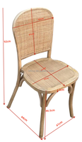 Chaise en bois massif avec dossier en rotin OK-8012 pour hôtel, mariage, événement, sièges commerciaux