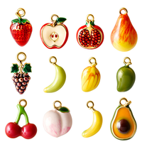 Hoogwaardige 316L roestvrijstalen anti-aanslag fruit- en dierenbedels in kleurrijke kleuren voor het maken van armbanden, DIY sieraden, hangers en veiligheidsspelden