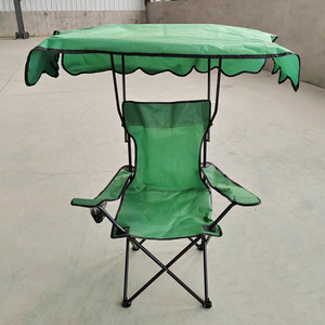Fauteuil pliant portable <span class=keywords><strong>avec</strong></span> <span class=keywords><strong>auvent</strong></span> de protection solaire pour extérieur, pêche, camping, pique-nique, plage - Product Image 2
