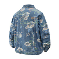 Vestes en jean bleues pour hommes, sur mesure, à faible MOQ, imprimées, coupe oversize, nouvelle mode, design de créateur, technologie Stone Wash, 100% coton, ODM