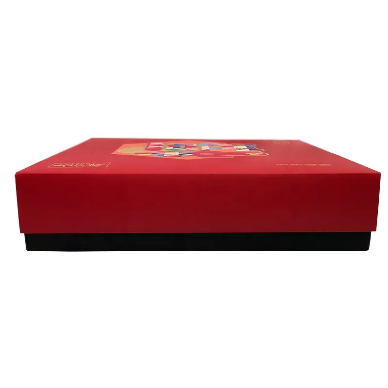 Tapa de papel de Tarjeta Roja Caja de cartón corrugado Caja de embalaje de regalo para paquete postre pastel de Luna
