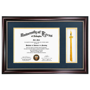 Aangepaste 8.5X11X14 A4 Afstuderen Foto Certificaten <span class=keywords><strong>Document</strong></span> Diploma Frame Met Kwast - Product Image 3