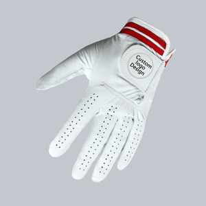 제조업체의 도매 부드럽고 편안한 오른손 골프 장갑 남성 여성 내구성 미끄럼 방지 카브레타 가죽 전체 손가락 - Product Image 1