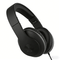 Casque filaire supra-auriculaire avec micro - Casque stéréo pour jeux et musique pour PC/ordinateur portable/smartphone