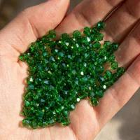 Pierres à coudre YAXI P291 vert fougère premium 4 mm, en époxy, revêtement diamant AB, transparentes comme du cristal, durables, écologiques, perles à 2 pointes pour vêtements