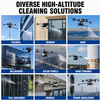 Système de nettoyage par câble Foxtech T50 entièrement automatisé, nettoyeur haute pression multi-angles pour fenêtres, compatible avec DJI M400 UAV