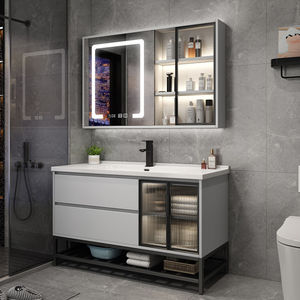 New smart washbasin integrated basin bathroom washbasin cabinet combination solid wood bathroom cabinet - Product Image 4