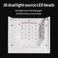 Lampe UV 2-en-1 pour le séchage des ongles avec repose-main, 4 minuteurs, lampe UV LED pour le durcissement du gel à ongles
