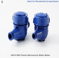 Compteur d'eau mécanique économique DN15 à jet multiple, corps en plastique, IP68, directement de l'usine, personnalisation prise en charge
