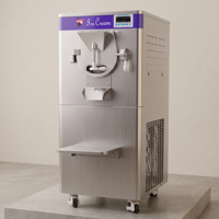 Machine à glace dure verticale professionnelle pour la fabrication de gelato et de desserts glacés, idéale pour toutes les entreprises de desserts.