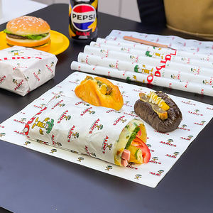 Papier d'emballage alimentaire biodégradable écologique recyclable imperméable résistant à la graisse personnalisable avec impression de logo - Product Image 3