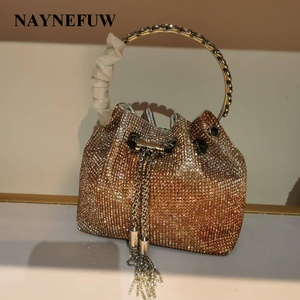 Túi xách đính đá pha lê lấp lánh kiểu dáng mới Shenglu 2024, phối màu gradient, tua rua, đeo vai, đeo chéo - Product Image 5