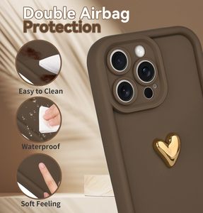 เคสโทรศัพท์ลายหัวใจ 3 มิติ สุดหรู สำหรับ 17 16 15 14 13 Pro Max  บางเฉียบ ผลิตจาก TPU  ป้องกันแรงกระแทก  พร้อมดีไซน์รูปหัวใจ - Product Image 2