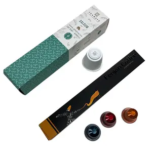 Custom Printing Paper Gift Coffee Capsule Packaging UV Process Box For Coffee Capsule