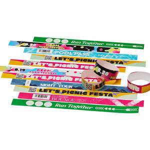[AnyWristband] Bracelets Tyvek durables, bracelets Tyvek entièrement colorés, type individuel 20 mm (3/4 po) pour l'admission - Product Image 1