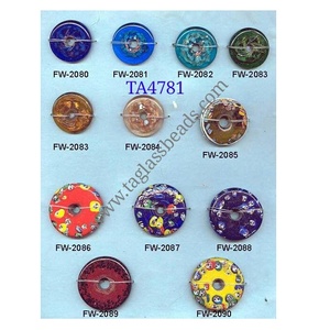 Urnaca-Cuentas de vidrio milifiory para fabricación de joyas, abalorios de vidrio, cuentas de vidrio - Product Image 1