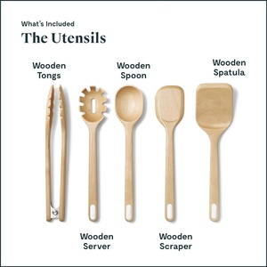 ชุดอุปกรณ์ครัวไม้ FLYWOD ชุดเครื่องครัวไม้เบิร์ช ชุดอุปกรณ์ทำครัวไม้ - Product Image 2