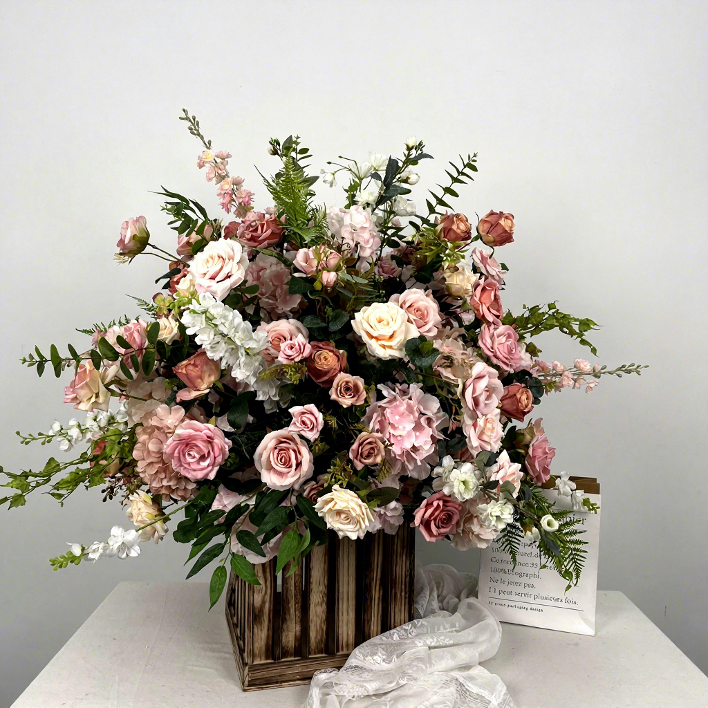 FB214- Pink + White + Green