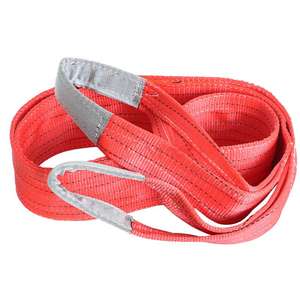 5T & 4Mラウンドポリエステルウェブスリングレッドカラーフラットおよびエンドレスパターンリフティング用途の1年間保証 - Product Image 2