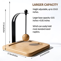 Porte-serviettes en bois massif avec bouton sphérique pour table à manger, cuisine, restaurant, café, porte-serviettes en bois