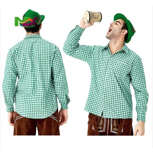 Costume de carnaval pour <span class=keywords><strong>homme</strong></span>, Oktoberfest, haut à bretelles, Lederhosen, chapeau, barman bavaro, cosplay, robe de fête fantaisie, robe d'Halloween, chemise - Product Image 5