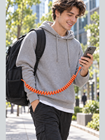 Kabel Pengisian Daya & Data 240W 4-in-1 yang Dapat Ditarik, Konektor USB-C/USB-A ke USB-C dan Kompatibel dengan IOS