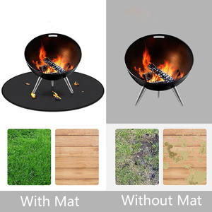 Professionale di fuoco Pit BBQ Ember Deck erba ferro a prova di fuoco sotto la moquette Grill gomma prato con prezzo basso - Product Image 3