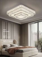 Lampe de salon 2025 nouveau plafonnier en cristal moderne Simple atmosphère lumière luxe chambre Restaurant lampe